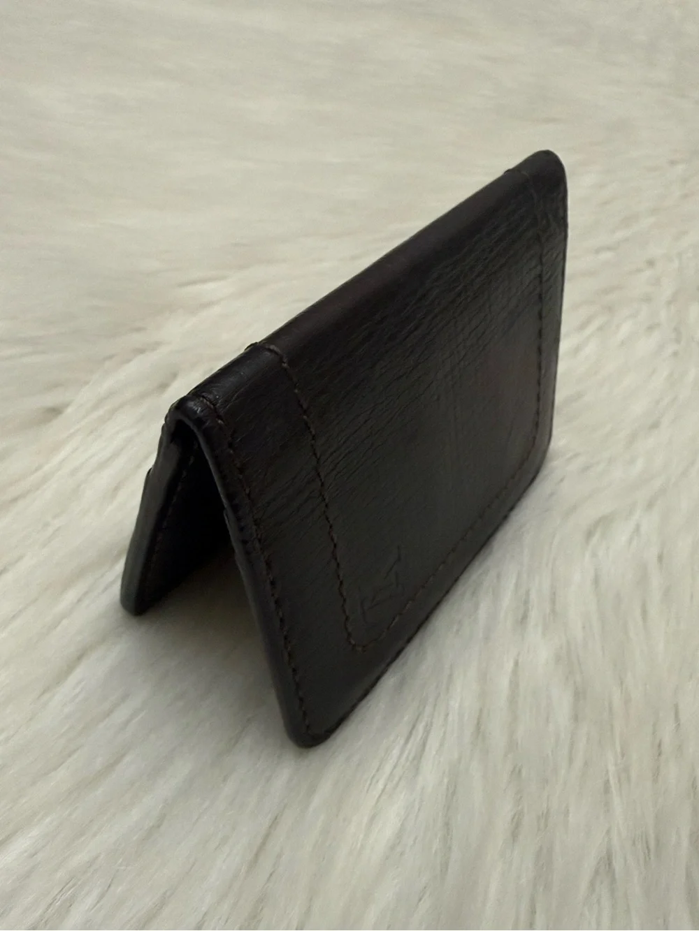 LOUIS VUITTON - BROWN LEATHER BIFOLD POCKET ORGANIZER WALLET “UTAH”
